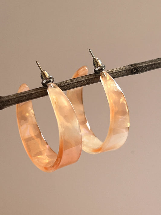 Marble orange hoops