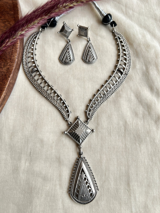 Oxidised semi hasli set