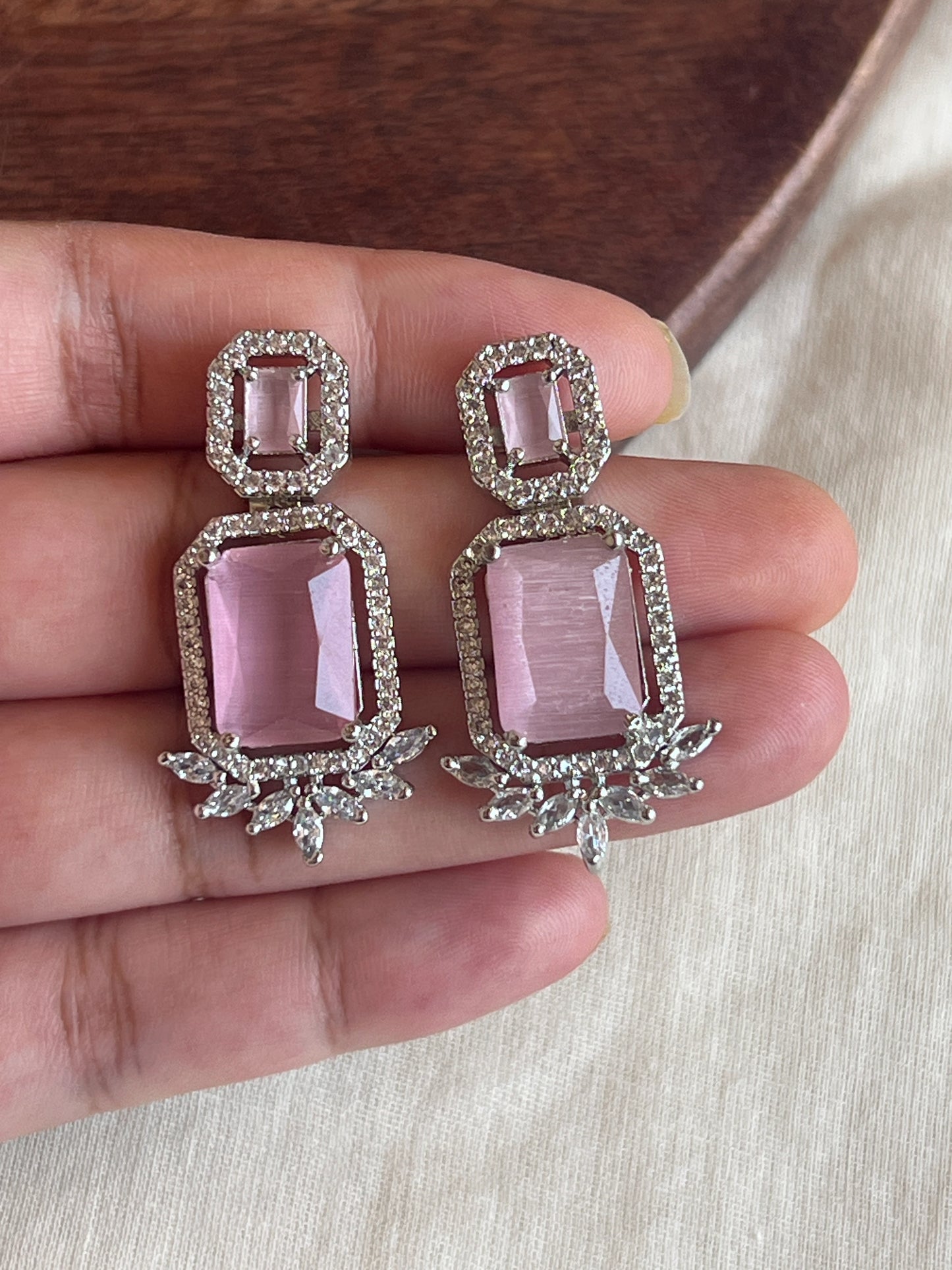 Pink AD earrings