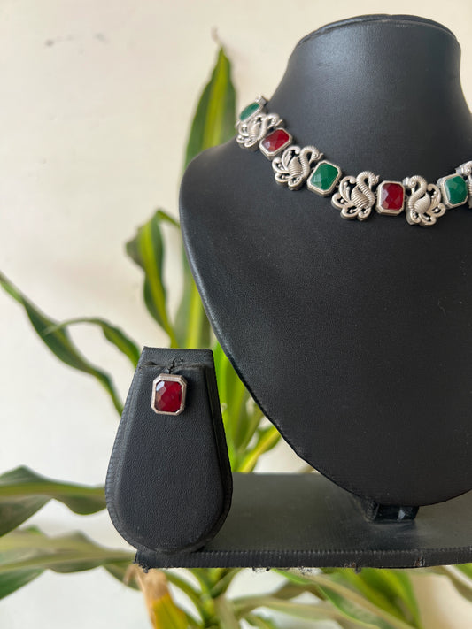 Oxidised necklace set
