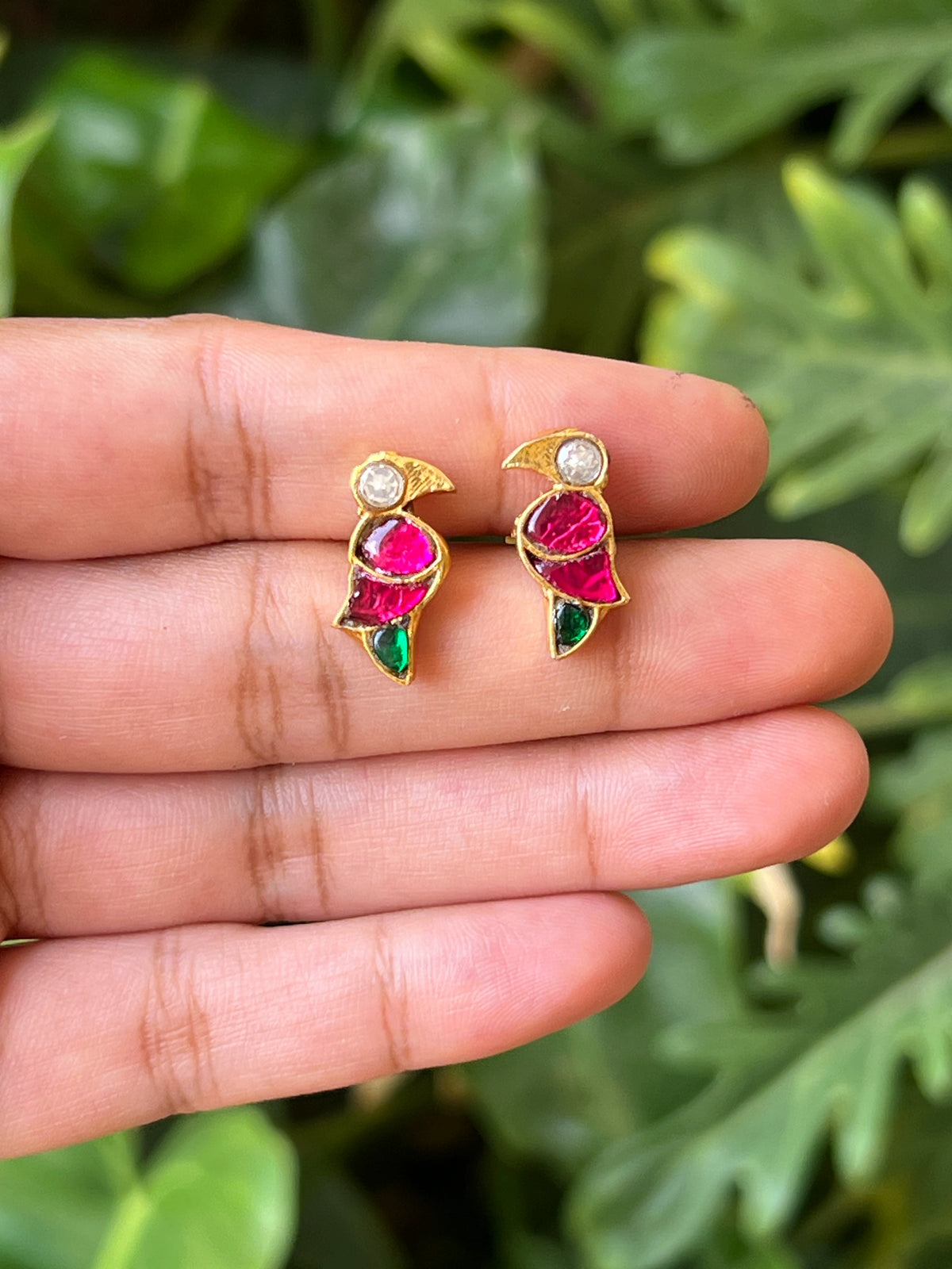 parrot studs (multi)
