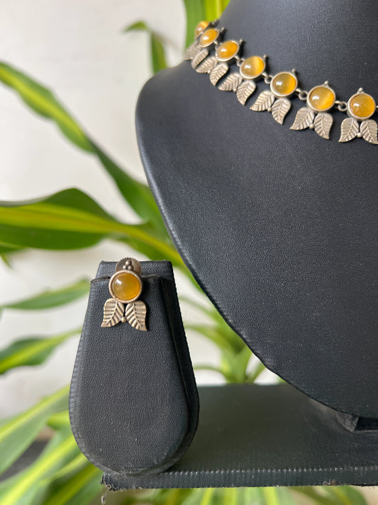 Oxidised necklace set