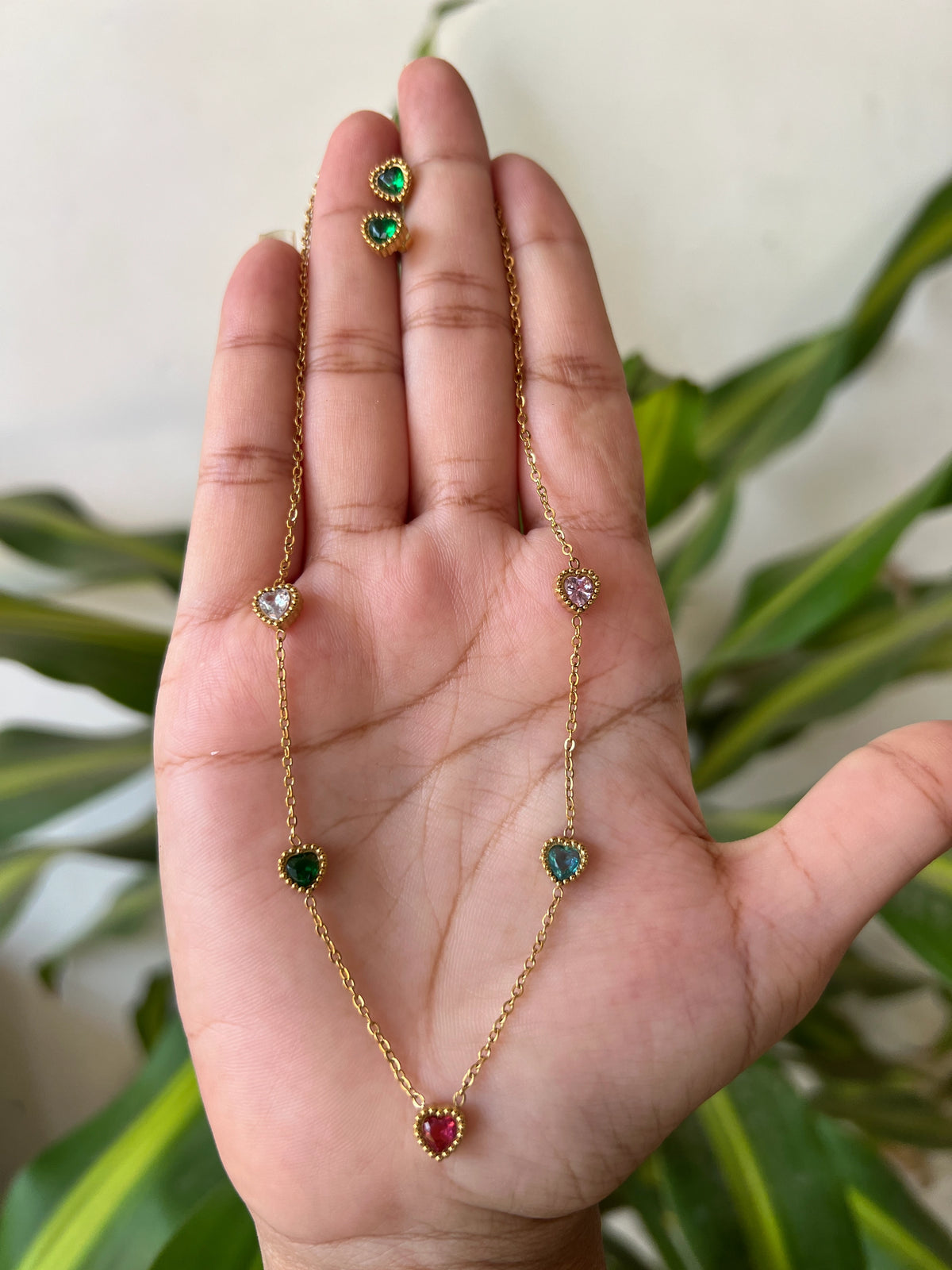 Anti tarnish necklace set