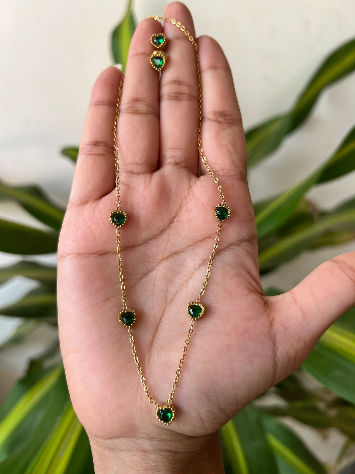 Anti tarnish necklace set
