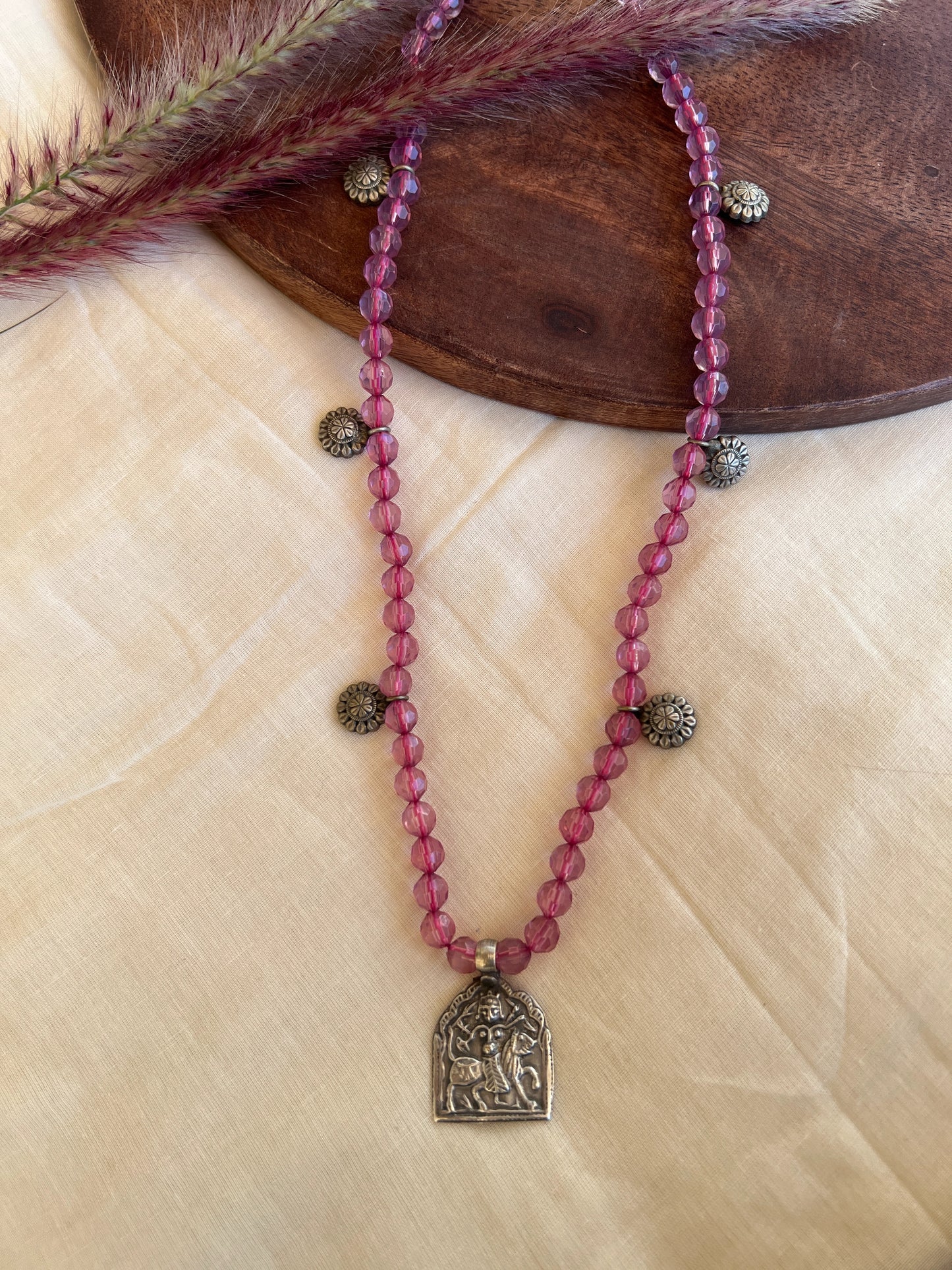 Oxidised beaded necklace