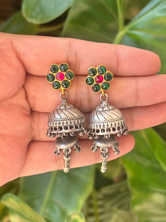 Kundhan Fusion jhumkas