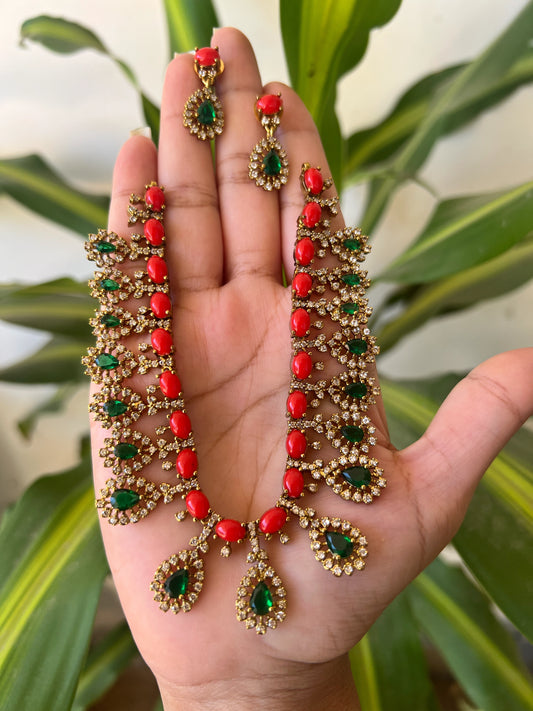 Coral necklace set