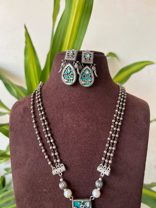Oxidised necklace set