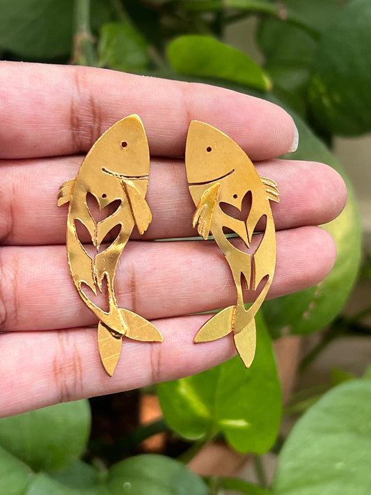 statement fish earrings