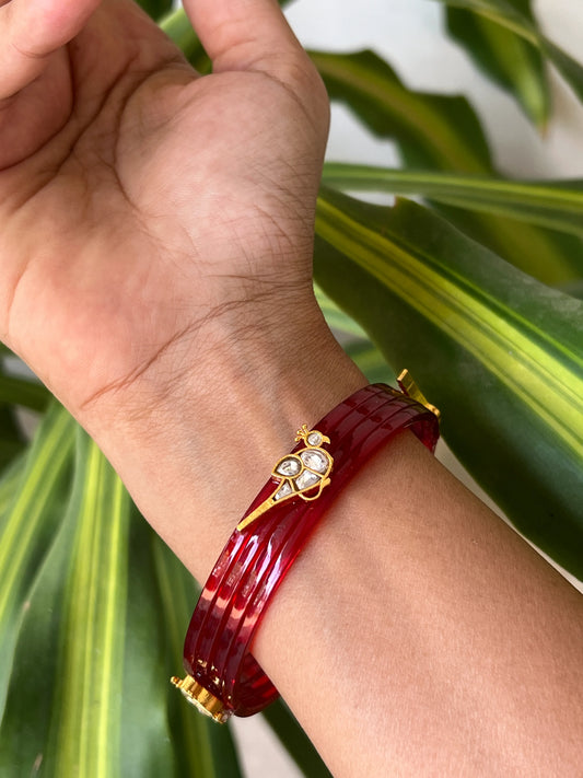 INDIRA bangles (Glass bangle with kundan)