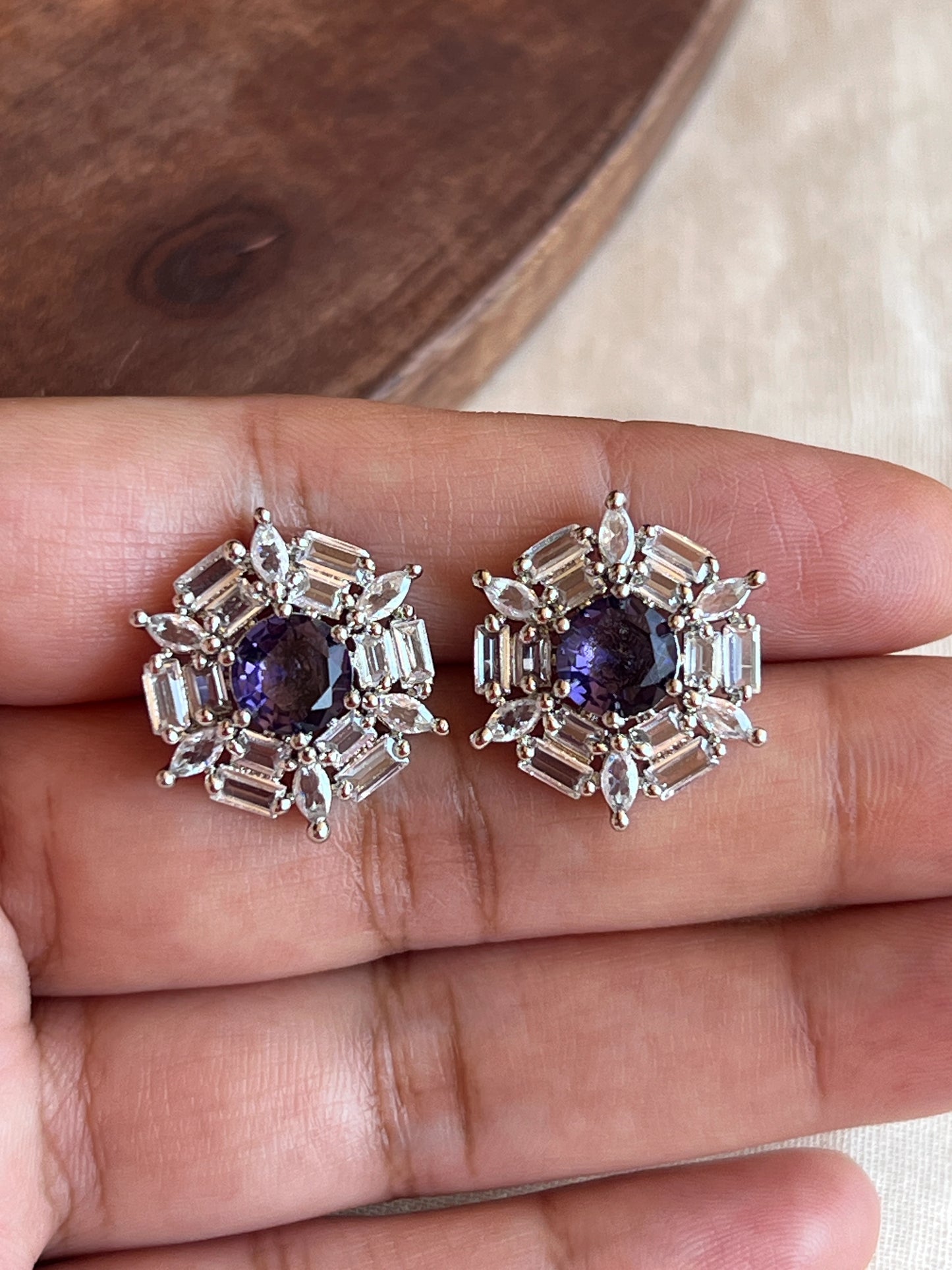 Purple stone studs