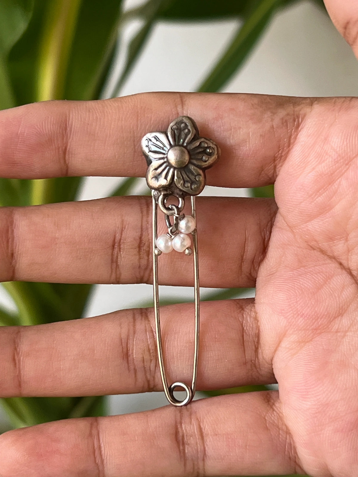 saree pins oxidised