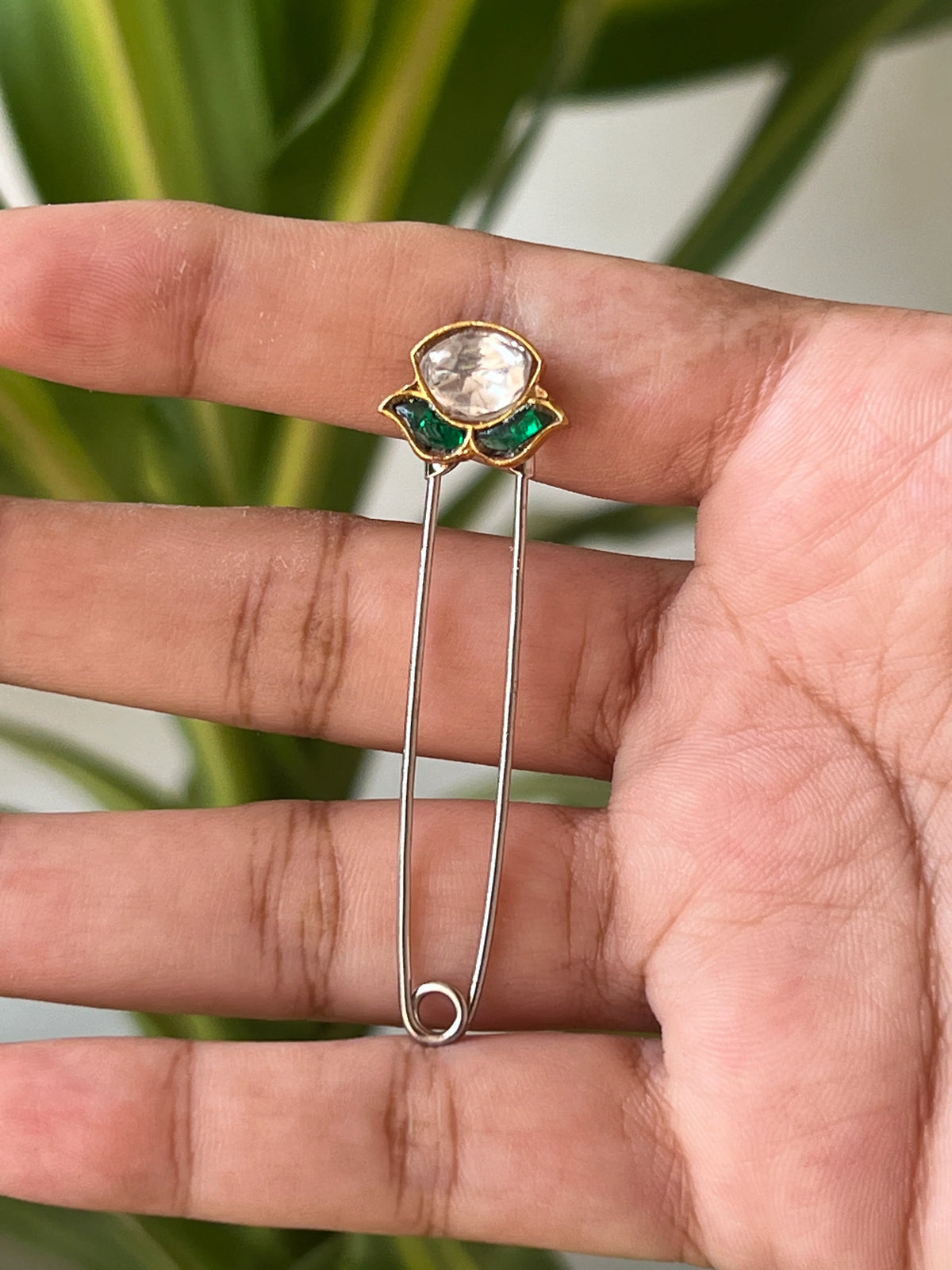 saree pins oxidised