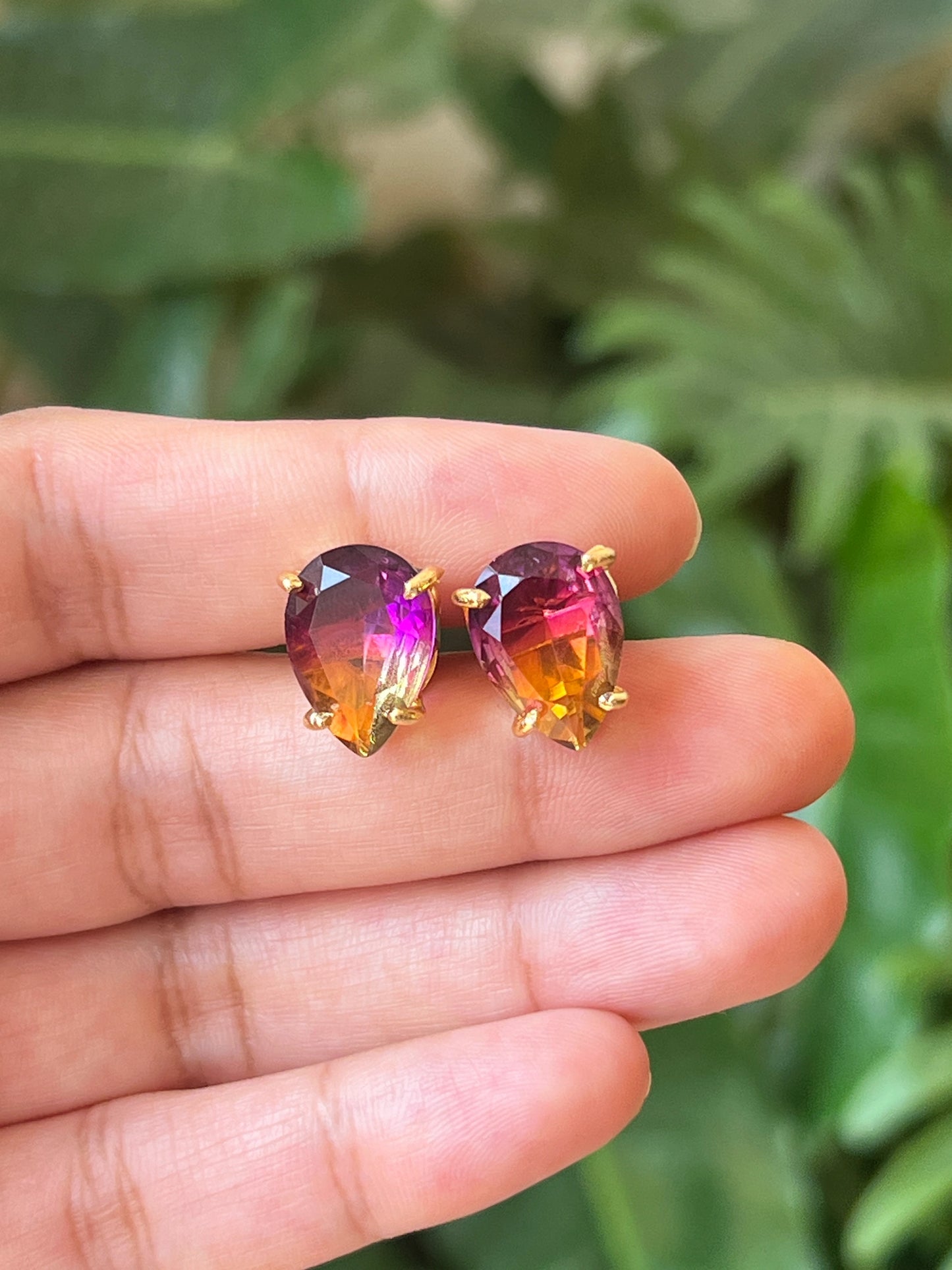 Stone earrings