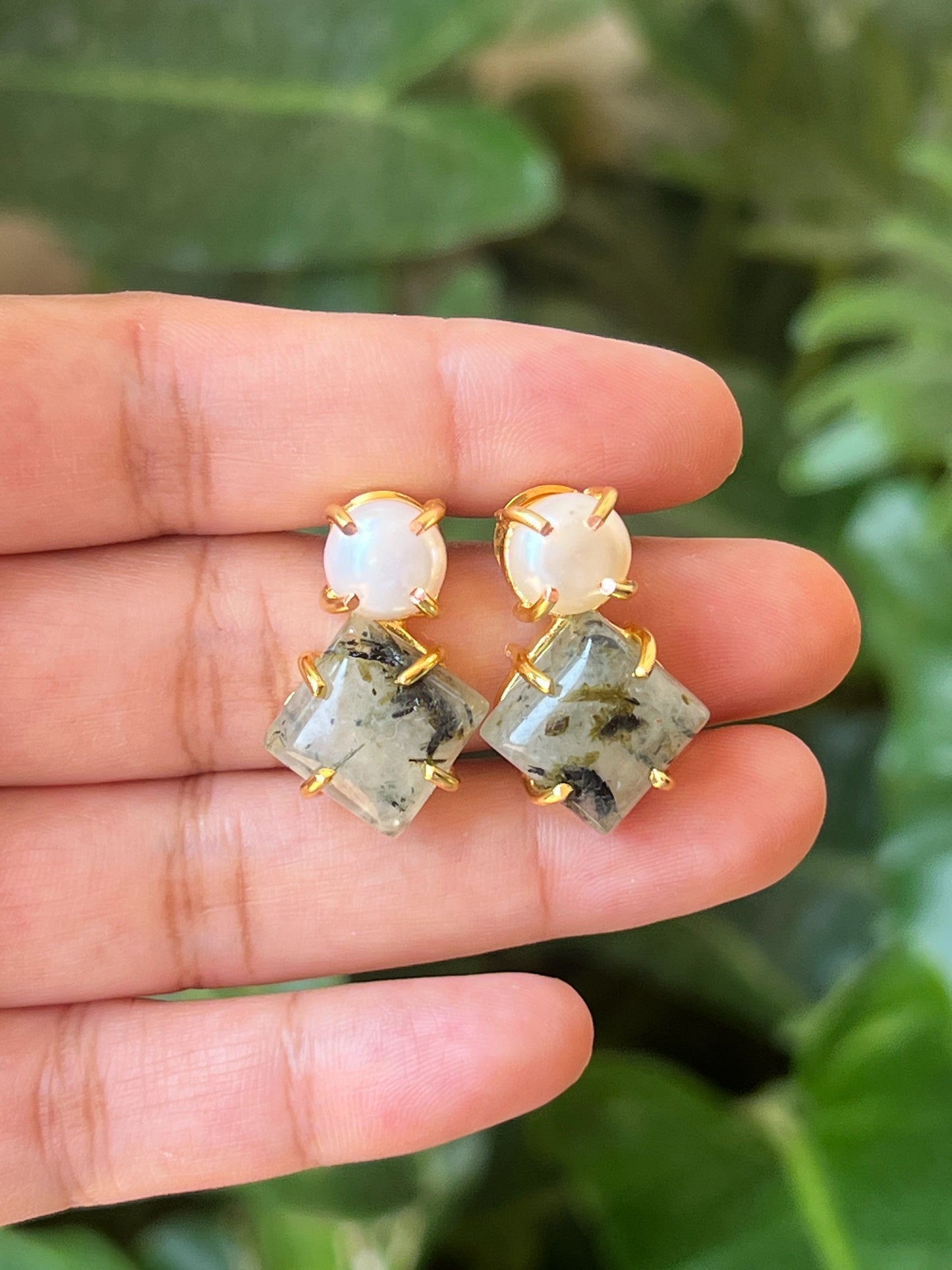 Stone earrings