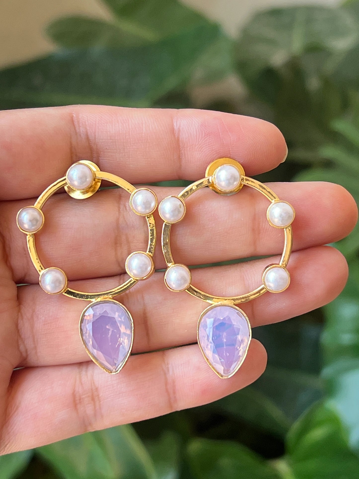 Stone earrings