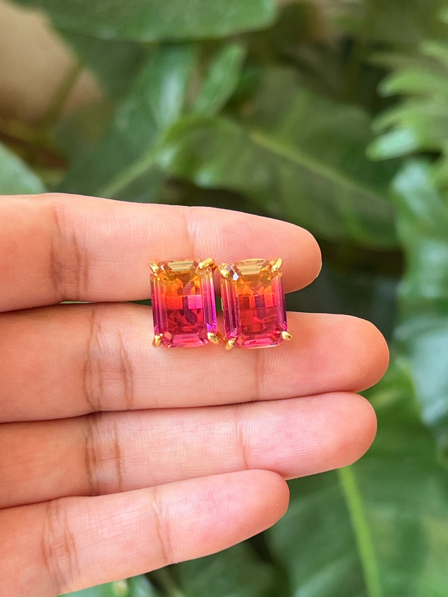 Stone earrings