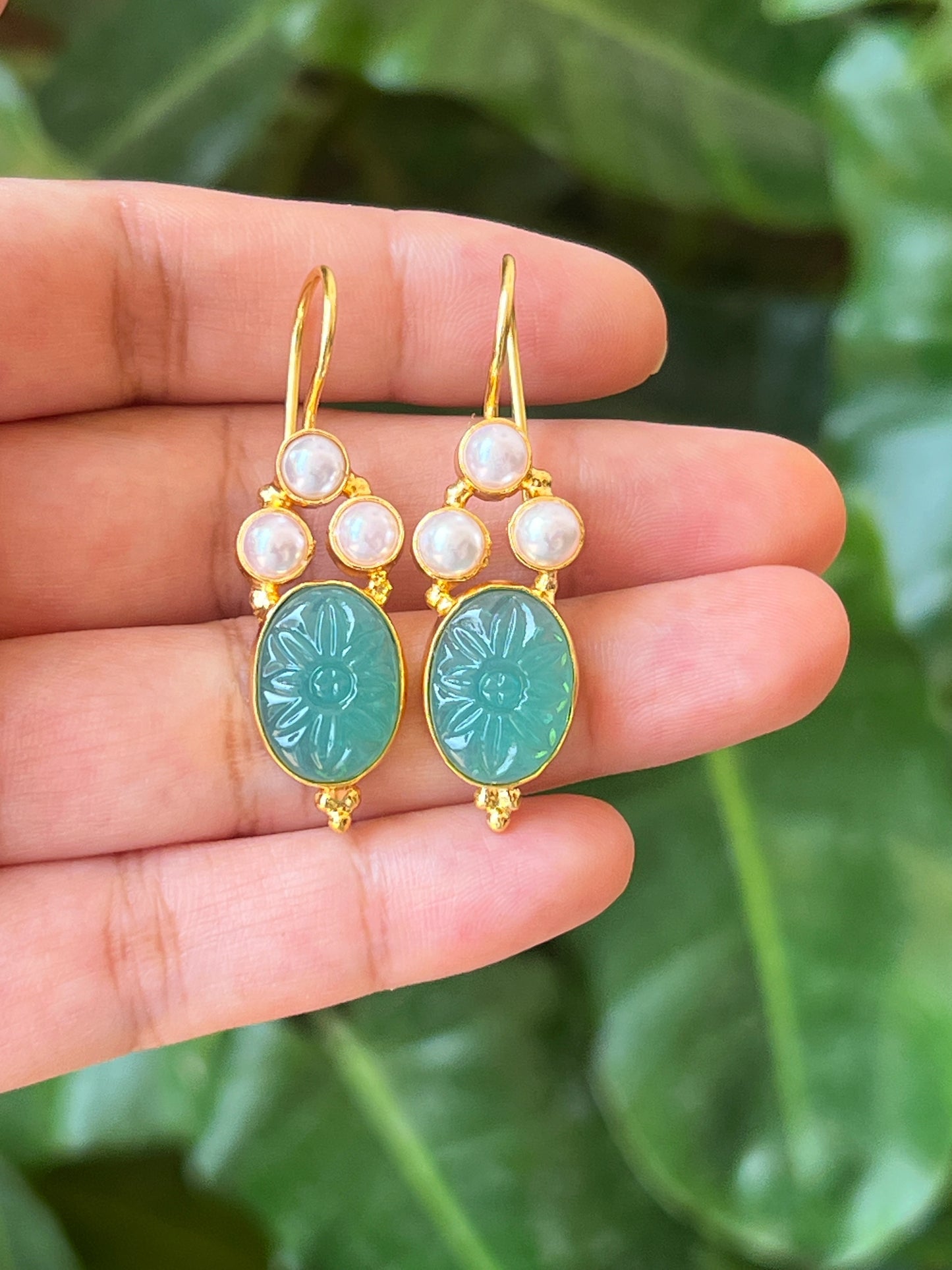 Stone earrings