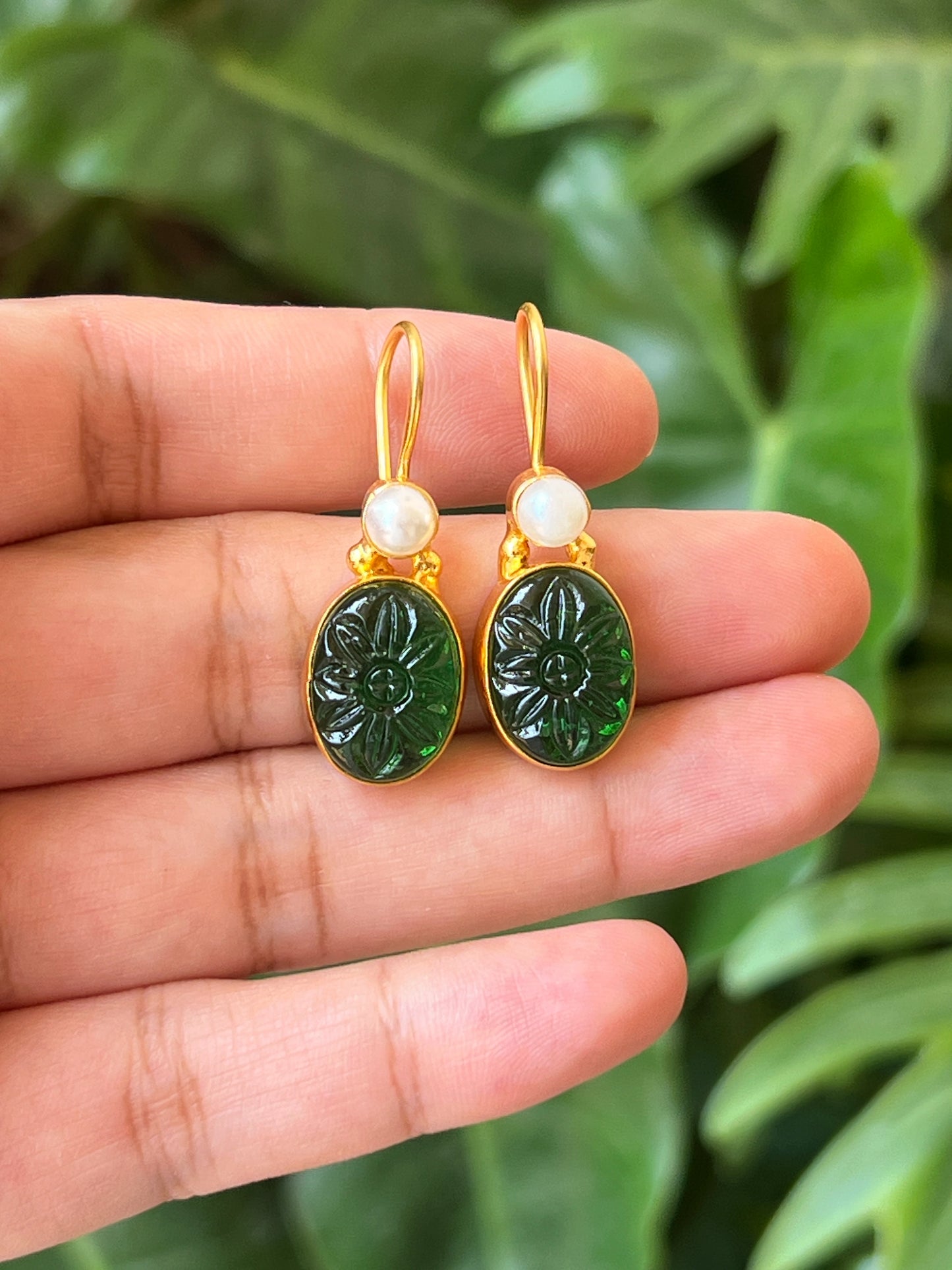 Stone earrings