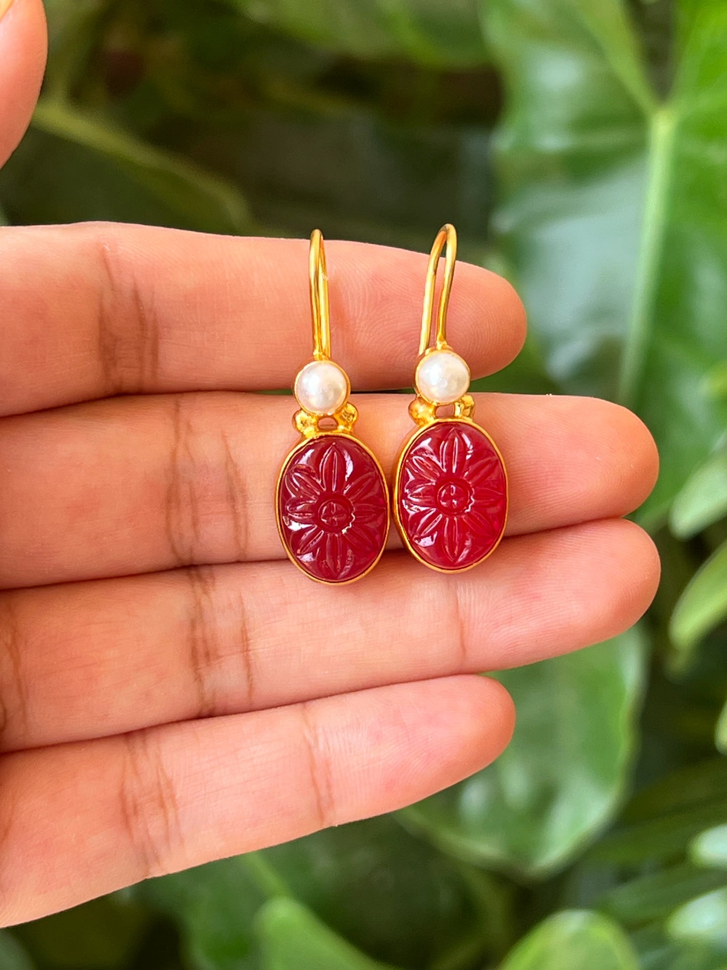 Stone earrings