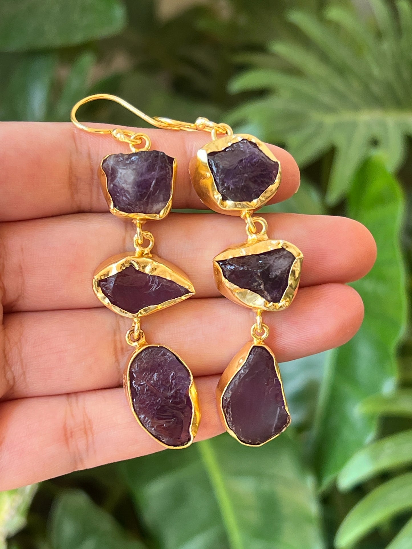 Stone earrings