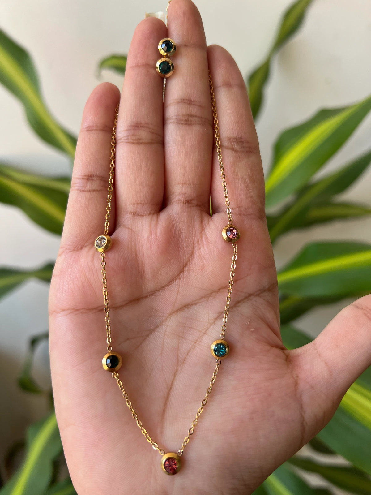 Anti tarnish necklace set
