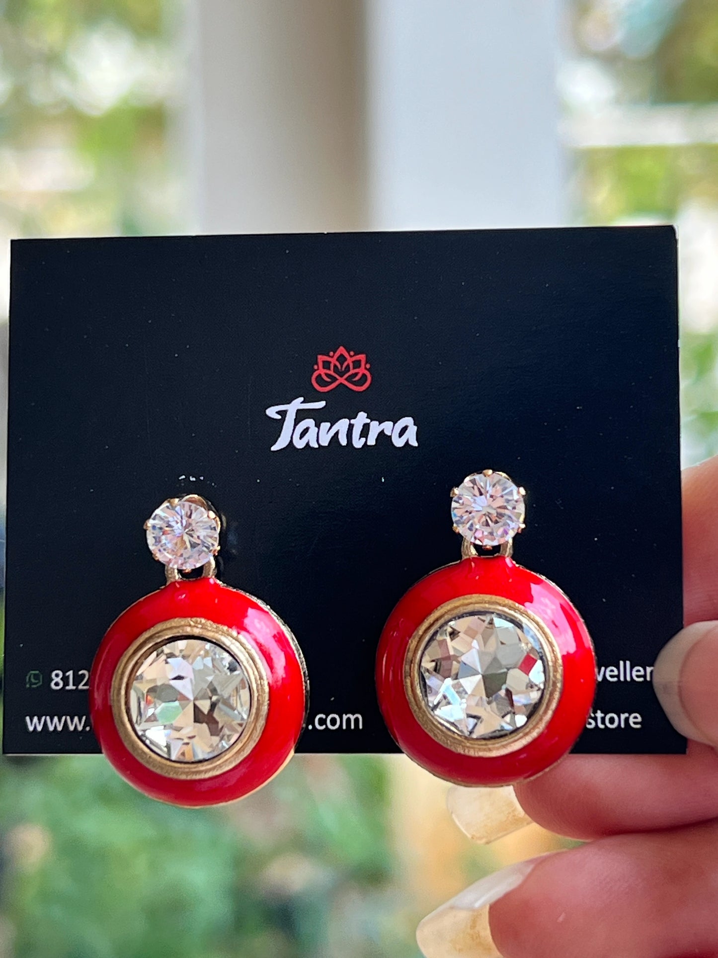 Enamel earrings