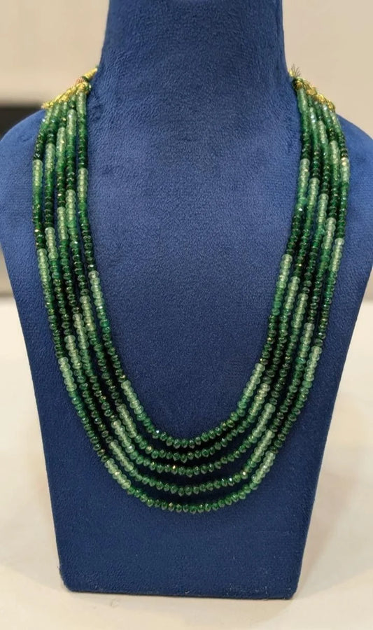 multi layer oynx beaded necklace