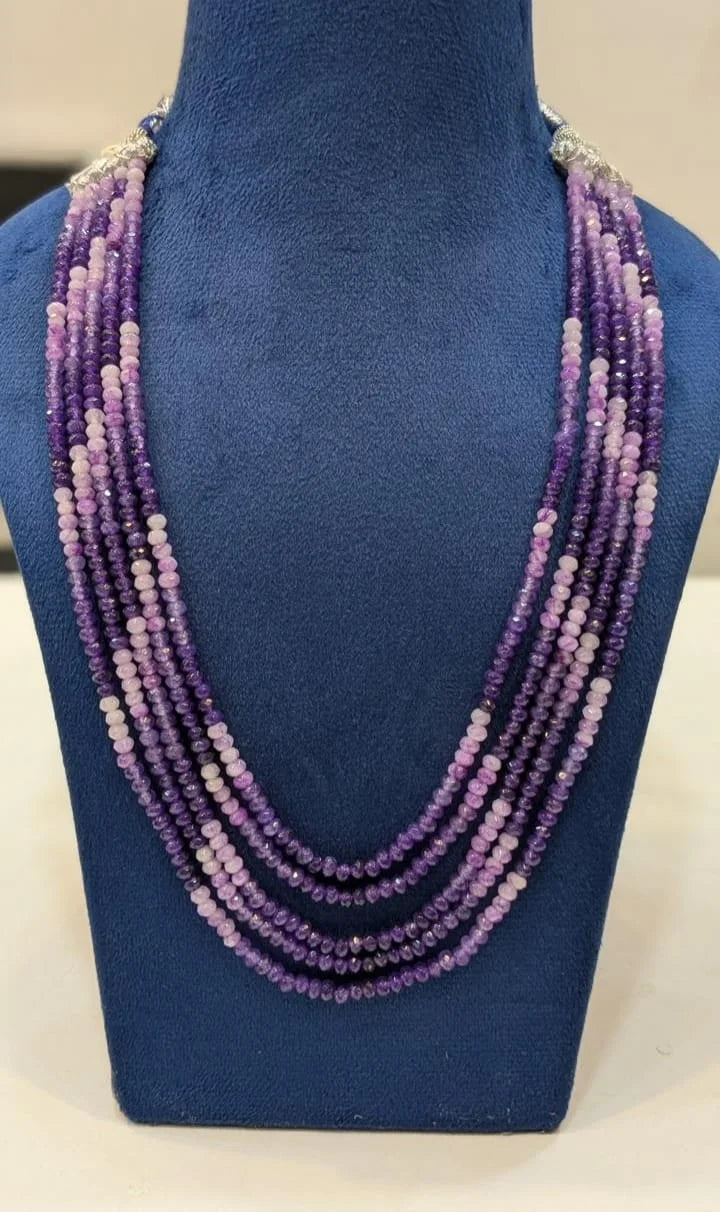 multi layer oynx beaded necklace