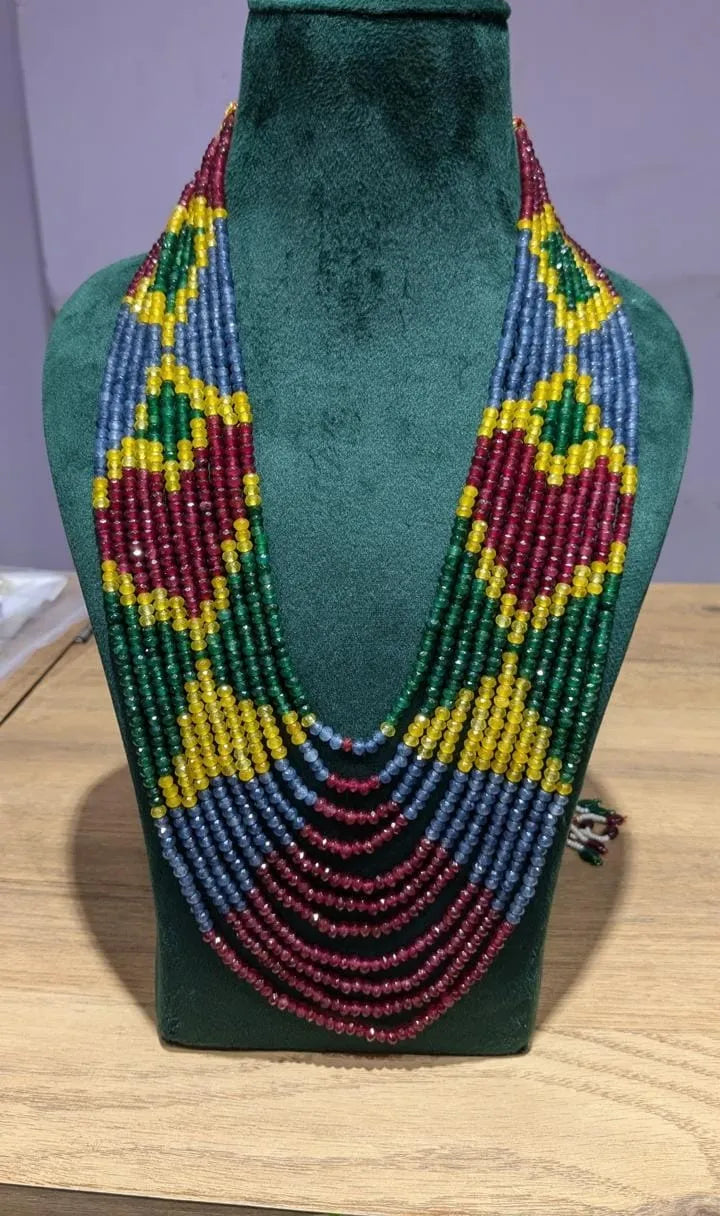 Navaratan oynx beads necklace