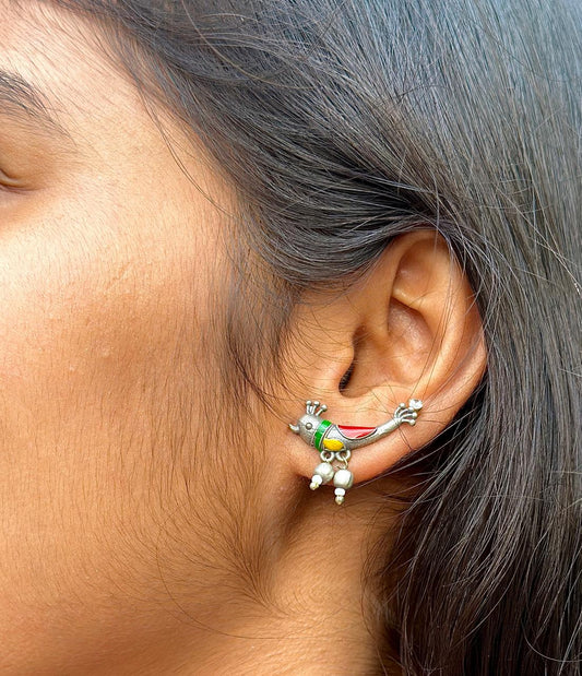 oxidised parrot studs