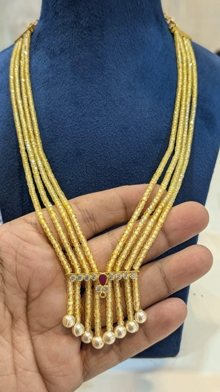 CZ beads necklace