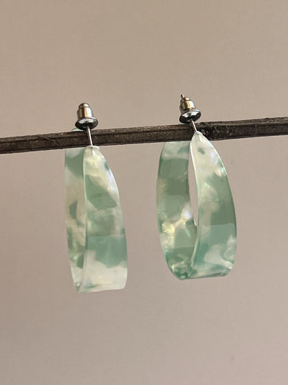 Marble green hoops