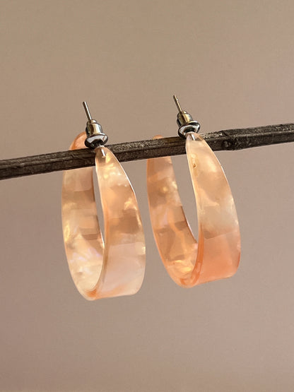 Marble orange hoops