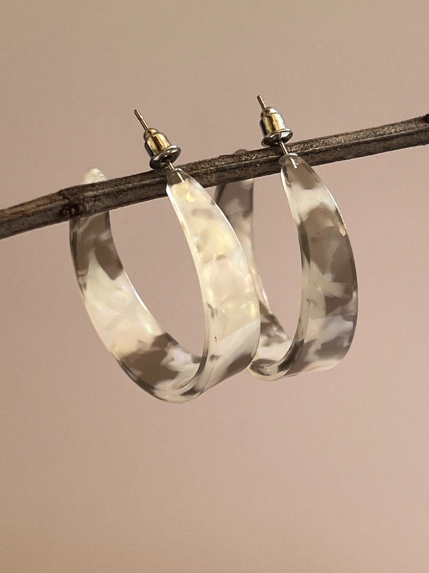 Marble black hoops