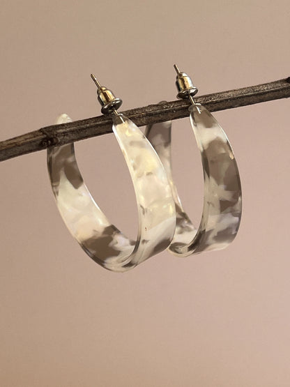 Marble black hoops