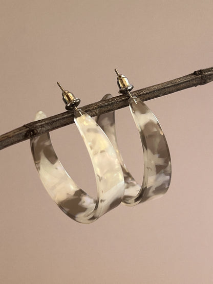Marble black hoops
