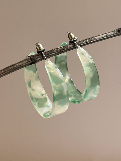 Marble green hoops