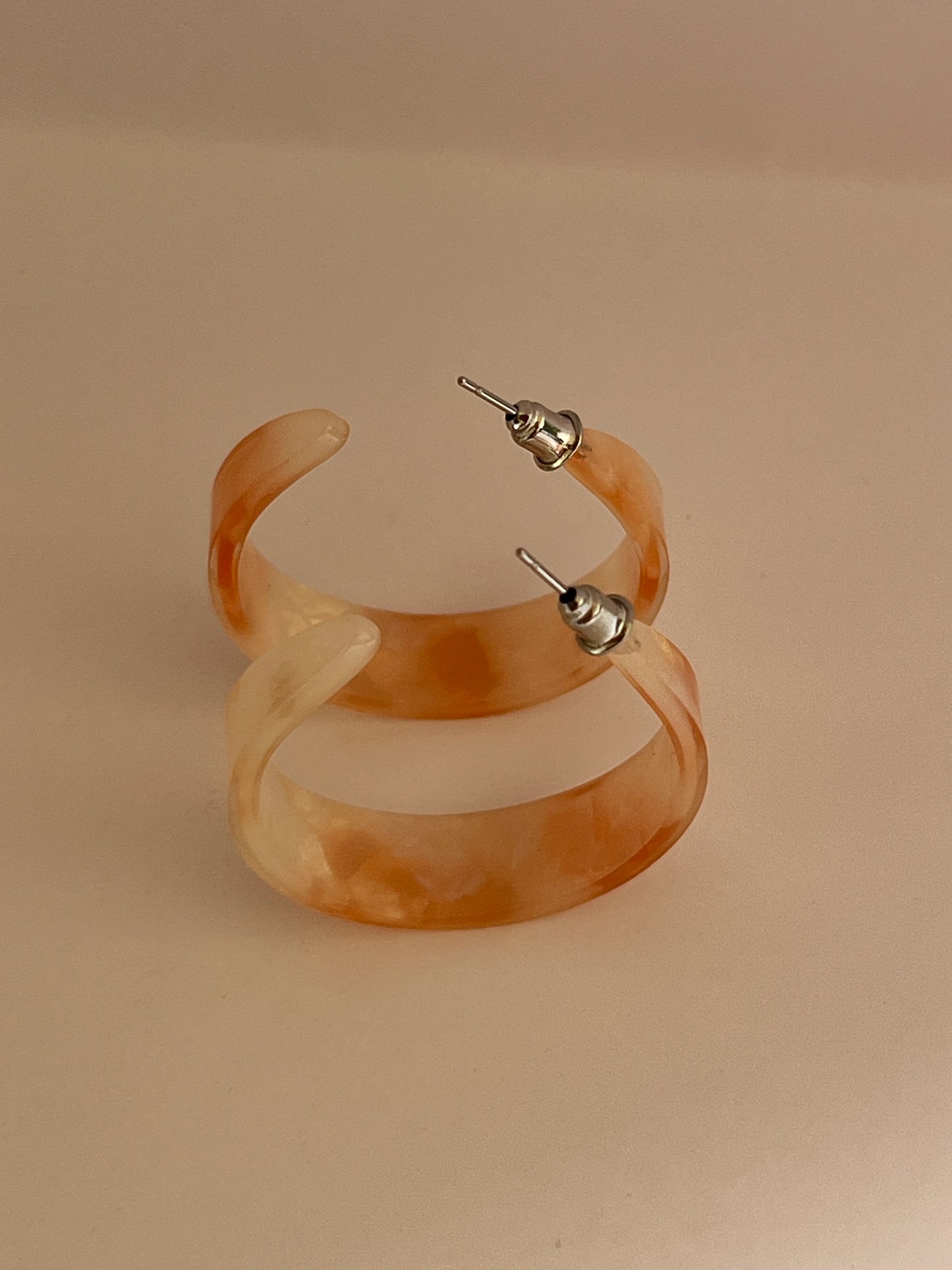 Marble orange hoops