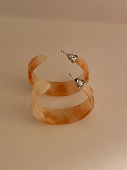 Marble orange hoops