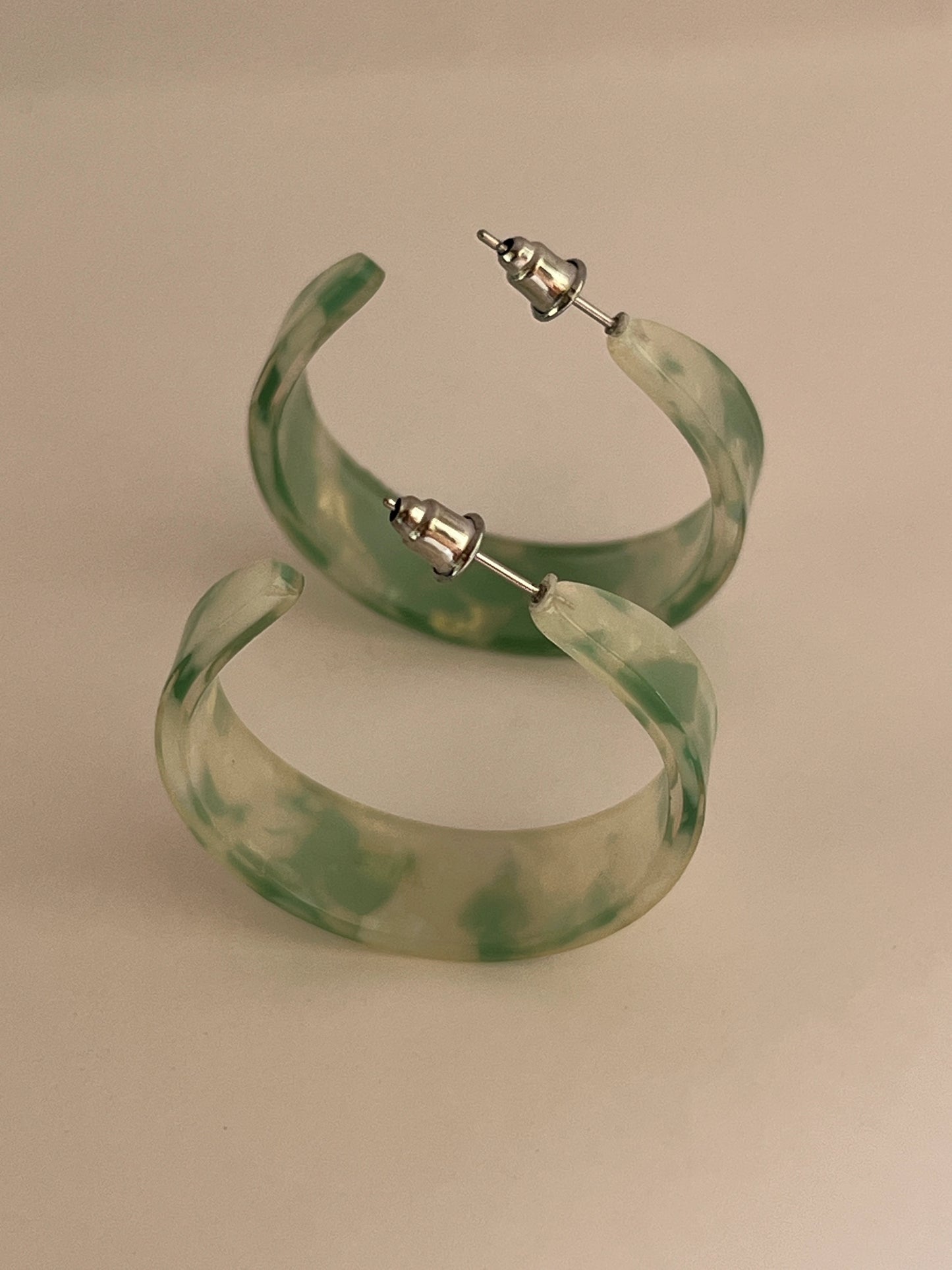 Marble green hoops