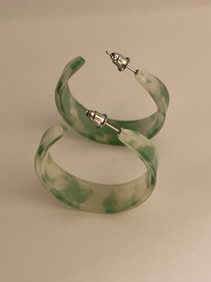 Marble green hoops