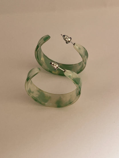 Marble green hoops