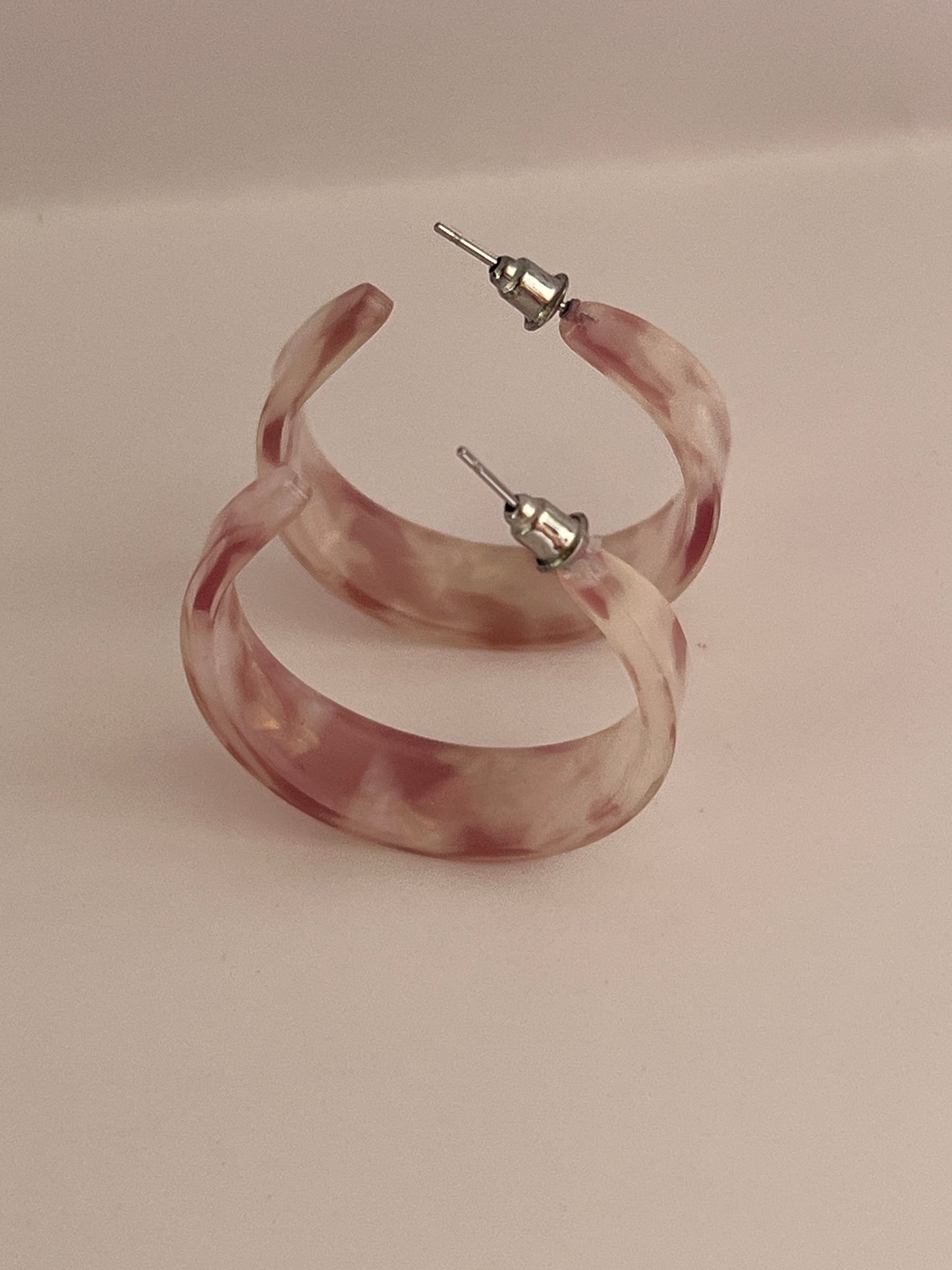 Marble pink hoops