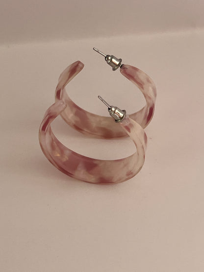 Marble pink hoops