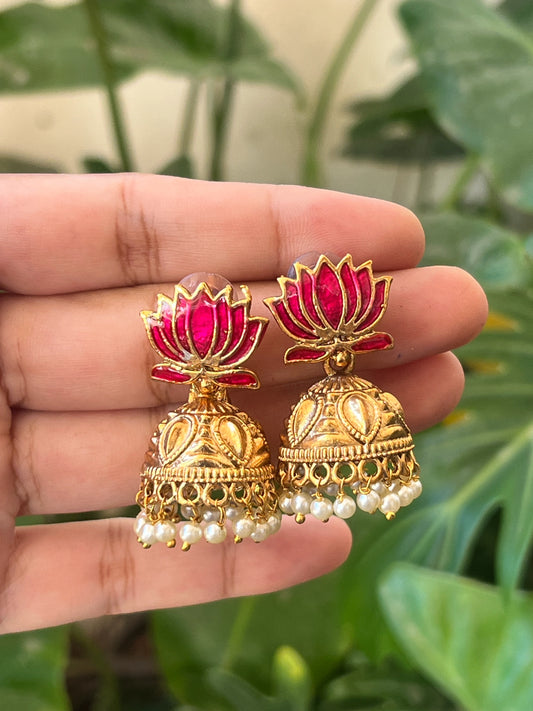 Lotus jhumkas