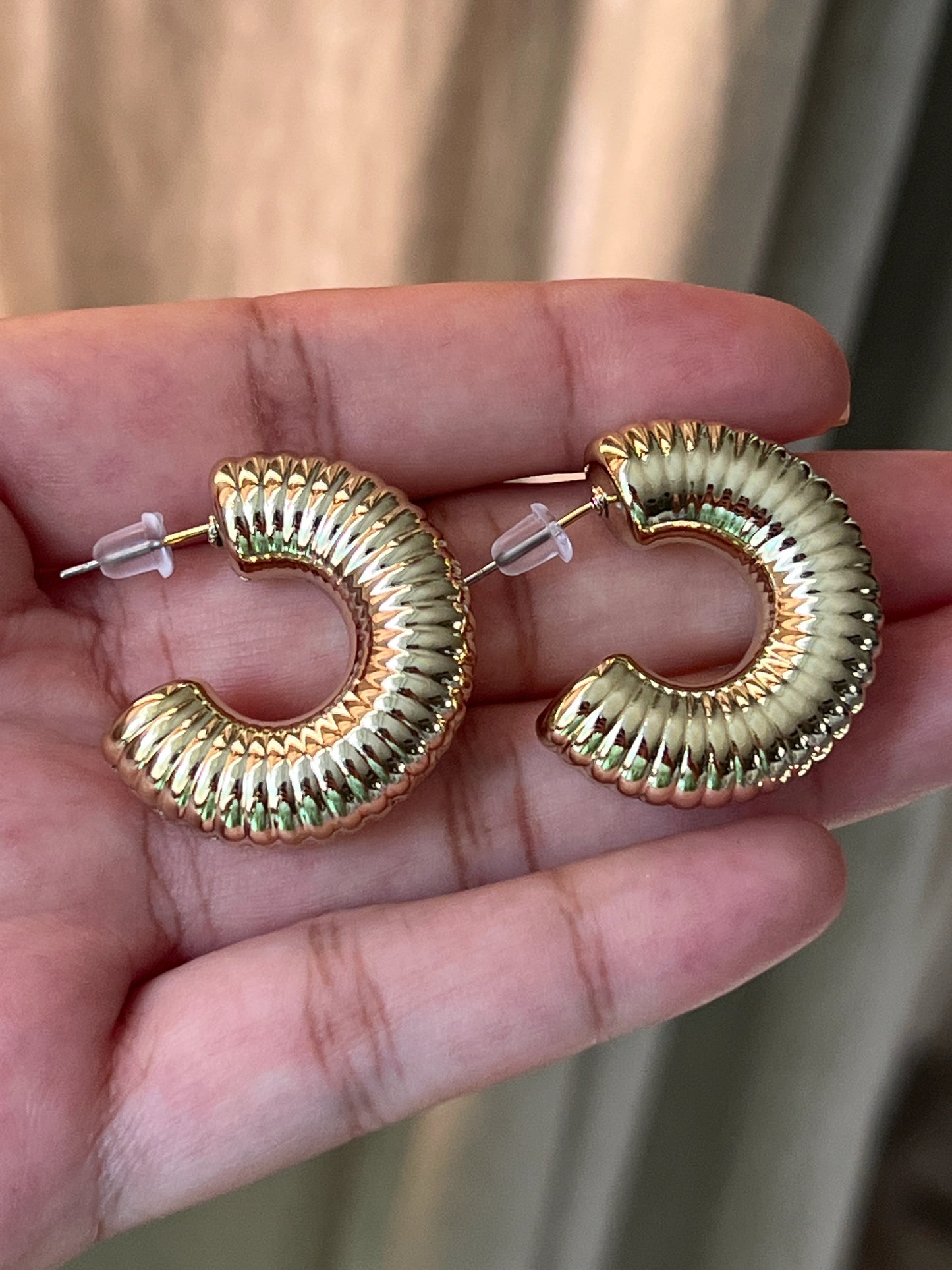 Fancy gold hoops