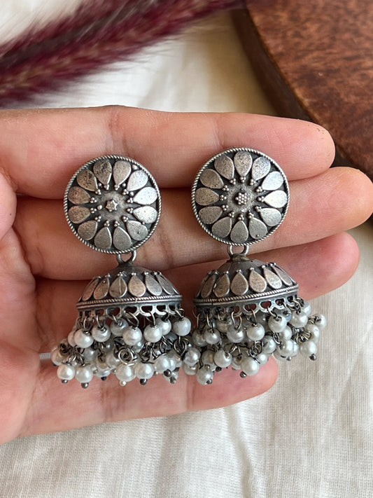 Oxidised jhumkas