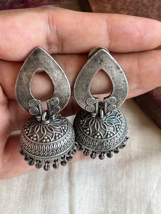 Oxidised jhumkas