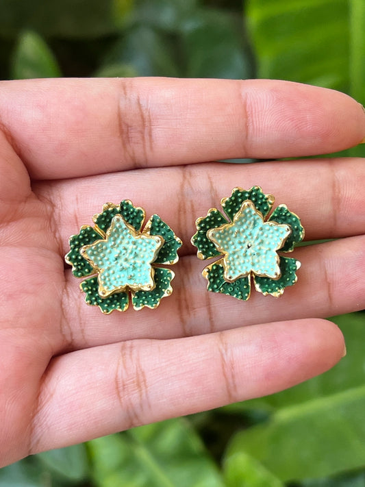 Gold handpainted studs